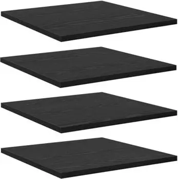 vidaXL Regalbrett 4er-Set Schwarz Eiche 40x40x1,5cm Spanplatte (875050)