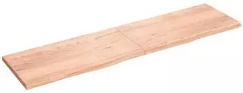vidaXL Wandregal 200x50x(2-4)cm Massivholz Eiche hellbraun (363728)