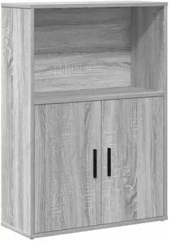 vidaXL B&uuml;cherregal Holzwerkstoff grau Sonoma 60x24x85cm (860414)