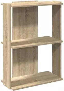 vidaXL B&uuml;cherregal 3 B&ouml;den Sonoma-Eiche 60x30x80cm (860258)