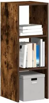 vidaXL B&uuml;cherregal, stapelbar, Holzwerkstoff, r&auml;uchereiche, 30x30x80cm (858811)