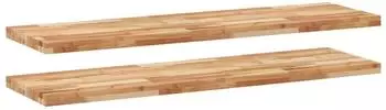 vidaXL Schweberegale 2 Stk. 140x40x4cm Akazien-Massivholz &ouml;lbehandelt (3279648)