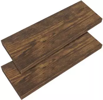 Casaria Wandregal dunkle Eiche, schwebend, 2er-Set, 15kg, 70cm