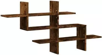vidaXL Wandregal R&auml;uchereiche 124,5x18x60,5cm Holzwerkstoff (853267)