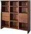 Massivmoebel24 Pure Acacia Bücherregal Akazienholz massiv, braun lackiert, 142x45x147cm (09-310-886-2012)