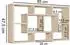 Finebuy PAOLA Wandregal, MDF-Holz, offen, Sonoma/grau (SuVa7083_1)