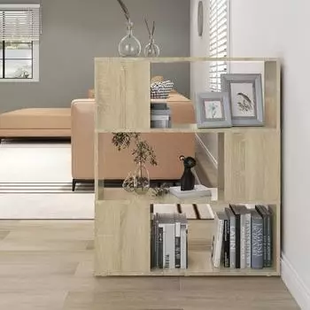 vidaXL Bücherregal Raumteiler Sonoma-Eiche 80x24x94cm Holzwerkstoff (809128)