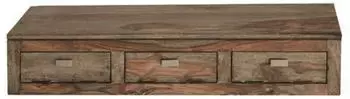 Massivmoebel24 Nature Grey Wandelement Sheesham 98x25x20cm grau ge&ouml;lt (09-350-550-0168)