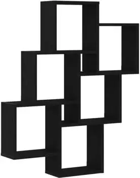 vidaXL Wandregal Schwarz Eichen-Optik 78x15x92cm Holzwerkstoff (862649)