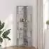 vidaXL Eck-Bücherregal 5 Böden betongrau 50x50x179cm Holzwerkstoff (852585)