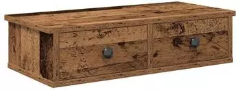 vidaXL Wandregal mit Schubladen Altholz-Optik 60x28x15cm (859948)