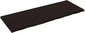 vidaXL Wandregal Massivholz Eiche behandelt dunkelbraun 160x60x(2-4)cm (363834)