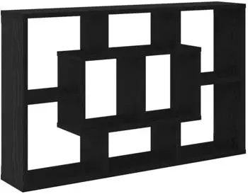 vidaXL Wandregal Holzwerkstoff schwarz Eichen-Optik 85x16x52,5cm (862105)