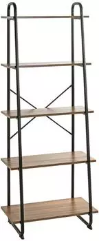 HAKU Regal Eiche, schwarz, Metall, 60x36x164cm (23896)
