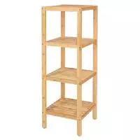Dibea Standregal Bambus, 4-st&ouml;ckig, Platzsparend & Robust, Nachhaltiges...