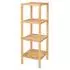 Dibea Bambus-Standregal 4 Fächer, 33x33x98cm, natur (RG00135)