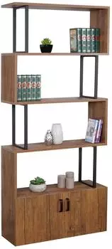 MCW MCW-A27 Standregal Raumteiler 3D-Struktur Wildeiche-Optik 80x183x31cm (MCW-A27)