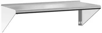 vidaXL Wandregal 100x45x31cm, Edelstahl, silber (30272)
