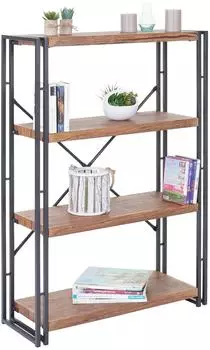 Mendler HWC-A27 Standregal 4 Ebenen 121x80cm, Wildeiche-Optik (HWC-A27)