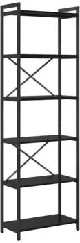vidaXL B&uuml;cherregal schwarz Eichen-Optik 60x30x189,5cm (868377)