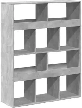 vidaXL B&uuml;cherregal betongrau 100x33x125,5 cm Holzwerkstoff (3309360)