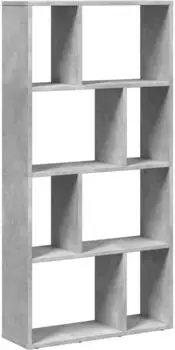 vidaXL B&uuml;cherregal Holzwerkstoff betongrau 60x20x120,5cm (858150)