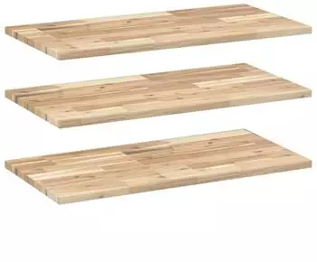 vidaXL Schweberegale 3 Stk. 80x40x2cm Massivholz Akazie unbehandelt (3279397)