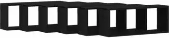 vidaXL Wandregale 6-tlg. schwarz Eichen-Optik 60x15x23cm (862647)
