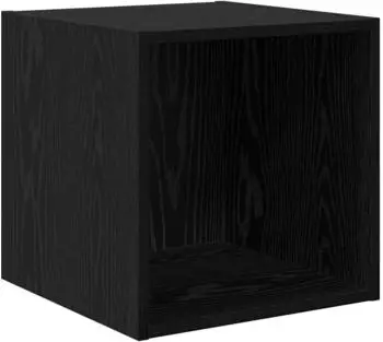 vidaXL Wandschrank Holzwerkstoff schwarz Eichen-Optik 37x37x37cm (875076)