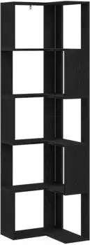 vidaXL B&uuml;cherregal schwarz Eichen-Optik 50x50x179cm (868049)