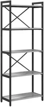 vidaXL B&uuml;cherregal grau Sonoma 60x30x155cm Holzwerkstoff (868386)