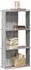 vidaXL Bücherregal 3 Böden, Holzwerkstoff, grau Sonoma, 60x30x120cm (860270)