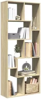 vidaXL Raumteiler-B&uuml;cherregal Sonoma-Eiche 67x25x161,5cm (858077)