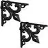 Relaxdays Regalwinkel Gusseisen antik, schwarz, 4er-Set