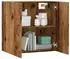 vidaXL Wandschrank für CDs, schwebendes Design, Altholz-Optik, 60x31x60cm (857071)