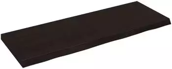 vidaXL Wandregal 140x50cm dunkelbraun, Massivholz Eiche (363825)