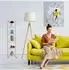 Relaxdays Schmales Standregal 5 Gitterablagen, Stahl, weiß, 145x33x28cm (10039958_49)
