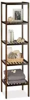 Relaxdays Bambus Badregal mit 5 Ablagefl&auml;chen, HxBxT: 139,5 x 34,5 x 33 cm, hohes