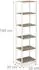 Relaxdays Standregal Holzwerkstoff und Metall, weiß, 50x180x35cm