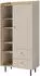 Beautysofa Alex Bücherregal 6 Fächer, 1 Tür, 2 Schubladen, 80x170x42cm, sandbeige (ALEX)