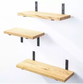 LAMO Manufaktur Hängeregal 3er-Set, Massivholz, natur, gerade (42/36/30cm)