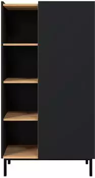 Mirjan24 System 77 Standregal, Metall, schwarz, 74x140x44cm (R02)