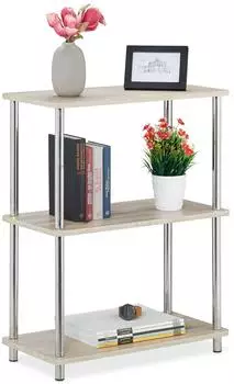 Relaxdays Mia Standregal 3 Fächer, Holzwerkstoff/Metall, 60x76x30cm