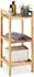 Relaxdays Badregal 3 Ablagen, Holz, hellbraun, 35x81x35cm