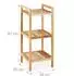 Relaxdays Badregal 3 Ablagen, Holz, hellbraun, 35x81x35cm