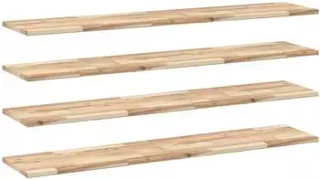 vidaXL Schweberegale 4 Stk. 140x30x2cm Massivholz Akazie unbehandelt (3279386)