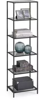 Vasagle Standregal 6 Ebenen, Glas, schmal (VASAGLE)
