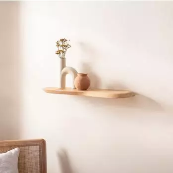 Finebuy Wandregal Akazie Massivholz organisch 60cm (FB74757)