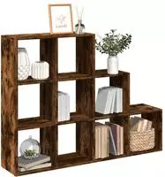 vidaXL Raumteiler-B&uuml;cherregal 3 Stufen R&auml;uchereiche 137,5x29x103,5 cm