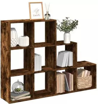 vidaXL Raumteiler-Bücherregal 3 Stufen Räuchereiche 137,5x29x103,5cm (857980)